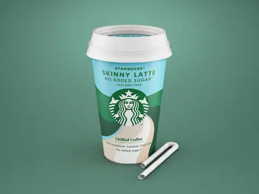 Skinny Latte Lactose Free with straw