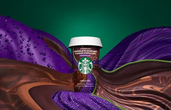 Sip on a chocolate hazelnut flavoured cappuccino